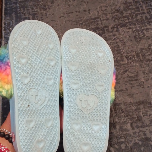 Ty Flip Flops Sandals Owen The Tie-Dyed Owl Size 4-6 - Picture 3 of 6